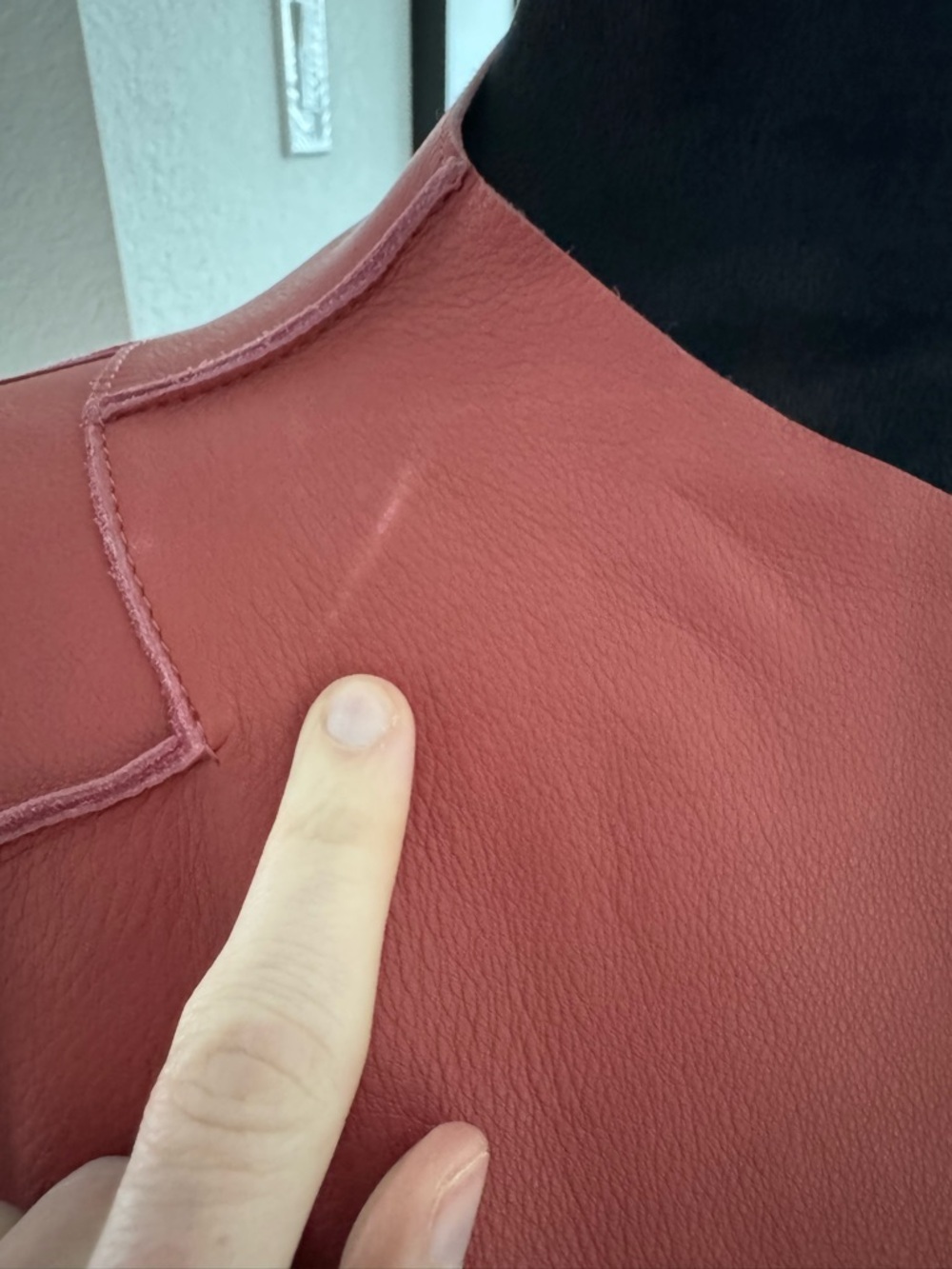 MARNI 100% Calf Leather Raspberry Pink Open Front Short Sleeve Jacket Size 42 - Picture 8 of 11